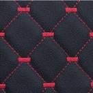 material sintético Acoplado Bordado Diamante Mosaico Preto e Vermelho 50cm