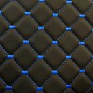 material sintético Acoplado Diamante Preto Com Azul