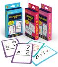 Math Flash Cards Carson Dellosa, pacote com 3, multiplicação, divisão, fração, 3ª, 4ª e 5ª série