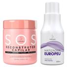 Matizador Efeito Loiro EUROPEU 300ml e SOS Reconstrutor 500ml KIT