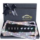 Matrícula Bling com Strass em Aço Inoxidável - Pacote com 2
