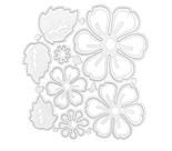 Matriz de corte de metal Labriciyon 8 flores em aço carbono