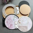Matriz de corte FNASKLEI círculo rendado vazado em metal para scrapbooking Matriz de corte FNASKLEI círculo rendado vazado em metal para scrapbooking