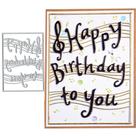 Matriz de corte metálica DIWULONG Moldura Feliz Aniversário 15 x 11 cm