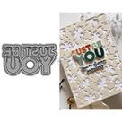 Matriz de corte metálica DzIxY Just Be You para fazer cartões