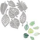 Matrizes de Corte em Metal Kutyndrix Conjunto Tropical de Folhas com 7 Peças