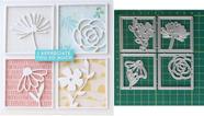 Matrizes de Corte em Metal MSCHEFAY 10 x 10 cm Molduras Florais 3D
