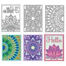 Matrizes de corte MAYJOYDIY Floral Frames Mandala Lotus Stencils
