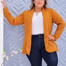 Max Blazer Alfaiataria Alongado Plus Size