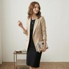 Max Blazer Feminino Alfaiataria Longo Premium Casaco Social Com Botão M G e GG