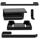 Max System Kit Acessorio Central Banheiro Simples 8mm Preto