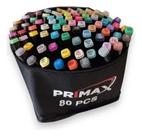 Max0012 kit canetinhas ponta dupla 80 cores