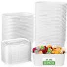 Maxdot Juego de 50 Tazones Desechables de Papel de 29 oz con Tapas