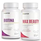 Maxfor Combo Biotina 45mcg + Max Beauty - Zinco,B6 e B3 - Cabelos Pele e Unhas