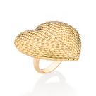 Maxi anel coração supremo banhado a ouro 18k 51342126
