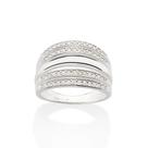 Maxi anel de prata 925 com zircônias BRANCO 810298 Rommanel