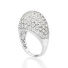 Maxi Anel Oval com Zircônias Prata 925 Rommanel 810395 Tamanho:14Cor:BRANCO