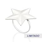Maxi Anel Rommanel Estrela Folhado Platina 313208 Maxi Anel Rommanel Estrela Folhado Platina 313208