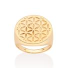 Maxi Anel Rommanel Flor da Vida Folheado a Ouro 513395