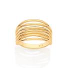 Maxi Anel Rommanel Folheado Ouro Fios Lisos 513290