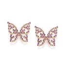 Maxi Brinco Borboleta com Zircônias Rommanel 527603 Cor:Dourado