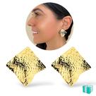 Maxi Brinco Feminino Banhado a ouro Semijoia Dourado Prata