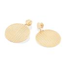 Maxi brinco redondo banhado a ouro 18k
