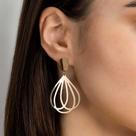 Maxi Brinco Rommanel Banhado Ouro 18k Lindo Delicado