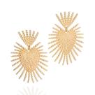 Maxi Brinco Sagrado Coração Banhado A Ouro 18k Lançamento Exclusivo Rommanel