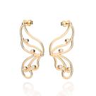 Maxi Brincos Rommanel Borboletas Com Zircônias Banhado Ouro 18k