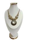 Maxi Colar Casual Feminino com Pingente em Pedras Resina