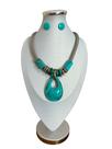 Maxi Colar Feminino Kit Com Brinco Gota Em Resina Maxi Colar Feminino Kit Com Brinco Gota Em Resina