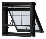Maxim Ar 80x60cm Aço Preto Max Vitrô Janela De Banheiro Com Grade