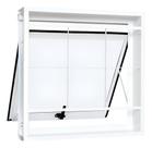 Maxim Ar Branco 50x50cm Aço C Grade Vitro Janela De Banheiro Branco