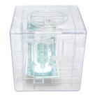Maze Puzzle Coin Bank transparente 9x9x9cm para crianças