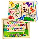 Maze Toy UMEREACT 2 em 1 alfabeto magnético e dinossauro com mais de 3 anos Maze Toy UMEREACT 2 em 1 alfabeto magnético e dinossauro com mais de 3 anos