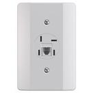 Mec-tronic - conjunto 4x2 - 1 tomada telefone rj11 femea telebras jack Mec-tronic - conjunto 4x2 - 1 tomada telefone rj11 femea telebras jack