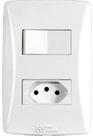 Mec-tronic mec plus - conjunto 4x2 - 1 tomada 10a + 1 interruptor paralelo