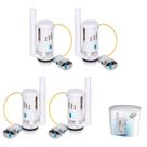 Mecanismo Caixa Acoplada Kit 4 Uni Reparo Descarga Vaso Assento Sanitario Tanque Banheiro Acessorio Higienico Casa Mecanismo Caixa Acoplada Kit 4 Uni Reparo Descarga Vaso Assento Sanitario Tanque Banheiro Acessorio Higienico Casa