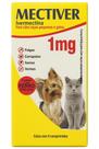 Mectiver Antipulgas Carrapato Verme Sarna Pulga Cães e Gato 1mg