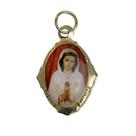 Medalha Chapa Resinada Nossa Senhora Rosa Mística Dourado (2 unidades)