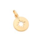 Medalha com estrela vazada BRANCO 542406 Rommanel Medalha com estrela vazada BRANCO 542406 Rommanel
