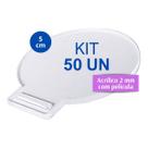 Medalha de Acrílico Redonda 2mm Lisa Kit 50 Un 5cm