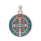 Medalha de São Bento Grande Colorida com Folheto