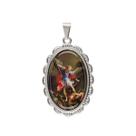 Medalha de São Miguel Arcanjo com resina 4 cm AR0794