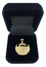 Medalha Letra G Banhado a Ouro Zircônia Idêntica A Ouro