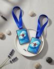 Medalha Para Natação Competição Premiação Com Fita Azul Kit 10 Peças