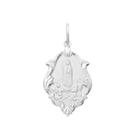 Medalha Prata de Lei 925 Pequena Ornato Nossa Senhora de Fatima - 08