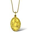 Medalha Santa Bárbara Em Ouro 18K 750 (cod38y) GRANDE