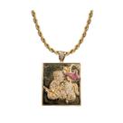 Medalha são jorge banhado a ouro 18k com micro
